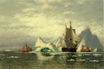 威廉 佈雷德福 Arctic Whaler Homeward Bound Among the Icebergs